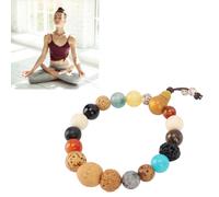 Braccialetti di perline Buddha da 18 pezzi, allevia affaticamento e tensione, bracciale da preghiera per il polso