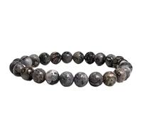 Braccialetti di perline con pietre preziose naturali da 8 mm, bracciale dell'amicizia pietra portafortuna in quarzo turchese bianco(17cm,C)