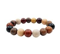 Braccialetti di perline in legno naturale da 12 mm Braccialetto di perle di mala di meditazione di preghiera Miglior regalo per uomini e donne