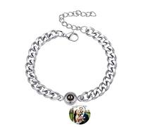 Braccialetti fotografici personalizzati con proiezione di foto all'interno del braccialetto di coppia Ti amo Braccialetto Regali per la festa della mamma Compleanno San Valentino Anniversario,Stile 8