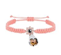 Braccialetti Fotografici Personalizzati Immagine Personalizzata Sunshine Proiezione Braccialetti Variopinti Intrecciati Corda Girasole Proiezione Braccialetto Con Immagine Interna Per Le Donne