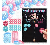 Braccialetti Gender Reveal Gender Reveal Party 89pcs Gender Reveal Giochi Riciclabile 21cm Poster Gender Reveal Nessun Odore Chimico per Festa Battesimo Rivelazione Sesso Bambino Compleanno
