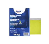Braccialetti identificativi - in Tyvek - giallo fluo - 265 x 19 mm - 50 fogli -