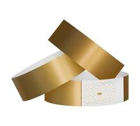 Braccialetti impermeabili per presenze Braccialetti che ispirano la fiducia 100 pezzi di carta sintetica usa e getta bande di eventi di ricambio set di braccialetti di identificazione dorato