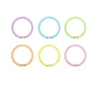 Braccialetti Impilabili Set Di 6 Pezzi Bracciali Impilabili A Cuore | Braccialetti 'Amicizia Pieni Di Colore Per Ragazze Adolescenti, Adatti Alla Spiaggia E Alla Danza