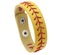 Braccialetti In Pelle Intrecciata Con Palloni Da Baseball Per Donne E Uomini, Braccialetti Da Polso Per Il Giorno Della Partita Di Pallavolo E Rugby, Per Appassionati Di Sport, Giocatori, Gioielli F