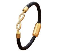 Braccialetti In Pelle Per Donna, Avvolgenti, Con Ciondolo A Forma Di Cuore, Infinito, Amore, Amicizia, In Pelle Anticata, Con Zirconi Cubici, Bracciale Intrecciato Fatto A Mano, Regali Di Compleanno