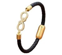 Braccialetti In Pelle Per Donna, Avvolgenti, Con Ciondolo A Forma Di Cuore, Infinito, Amore, Amicizia, In Pelle Anticata, Con Zirconi Cubici, Bracciale Intrecciato Fatto A Mano, Regali Di Compleanno