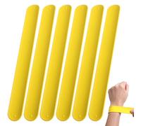 Braccialetti in silicone, giallo, confezione da 10 pezzi con variazione di colore, ideali per bomboniere, giochi per bambini e uso quotidiano, braccialetti in silicone, giallo, confezione da 10