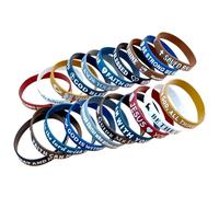 Braccialetti in silicone multicolore con dedica della Bibbia, braccialetti ispiratori cristiani per chiesa e occasioni religiose, Silicone, Nessuna pietra preziosa