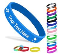 Braccialetti in silicone personalizzati per eventi Braccialetti in gomma personalizzati con logo Personalizzati 1/5/25/50/100/200 pezzi Bulk per uomini donne Supporto, raccolte fondi, motivazione