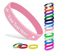 Braccialetti in silicone personalizzati per eventi Braccialetti in gomma personalizzati con logo Personalizzati 1/5/25/50/100/200 pezzi Bulk per uomini donne Supporto, raccolte fondi, motivazione