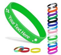 Braccialetti in silicone personalizzati per eventi Braccialetti in gomma personalizzati con logo Personalizzati 1/5/25/50/100/200 pezzi Bulk per uomini donne Supporto, raccolte fondi, motivazione
