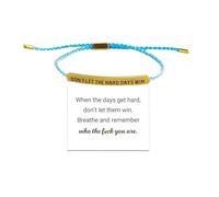 Braccialetti ispiratori da donna, braccialetto in corda regolabile con scritta "Don't Let the Hard Days Win", gioielli incoraggianti per familiari e amici, da indossare tutti i giorni, regalo per