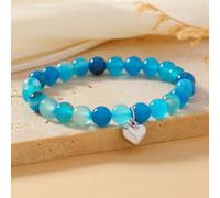 Braccialetti ispiratori per Le Donne, a Volte dimentichi ispiratore per Mamma Figlia Sorella Adolescente la Festa della Mamma (Blue Lace Agate)