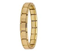 Braccialetti italiani con ciondoli da 9 mm, adatti a tutti i classici ciondoli italiani e Acciaio inossidabile, colore: Oro