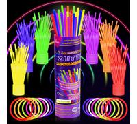 BRACCIALETTI LUMINOSI FLUORESCENTI 7 COLORI FLUO PER FESTE KIT PER BAMBINI E ADU