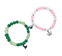 Braccialetti magnetici per coppie, braccialetti 'amicizia magnetici, 2 braccialetti con perline abbinate a lunga distanza, braccialetti per relazioni a lunga distanza, braccialetti 'amore per