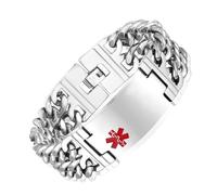 Braccialetti Medici Per Uomo Donna Impermeabile Alert Personalizzati Alert Id Bracciale Donna Braccialetto Free Incisione, Da Uomo in Acciaio Inox Gratuita Per Allarme Medico