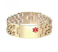 Braccialetti Medici Per Uomo Donna Impermeabile Alert Personalizzati Alert Id Bracciale Donna Braccialetto Free Incisione, Da Uomo in Acciaio Inox Gratuita Per Allarme Medico