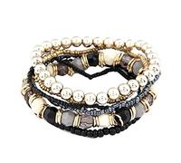 Braccialetti Mm naturali nonna rosa anelli Il braccialetto in regalo morbido è il per amici, sorelle e ragazze Lasciate che il braccialetto testimoniare di placcato impilabile coppia (grigio, One Size