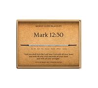 Braccialetti Morse Code da donna, braccialetti con versi della Bibbia cristiana, Scrittura, in argento Sterling S925, gioielli ispiratori per la fede, regali religiosi per le donne, Black Cord, Seta