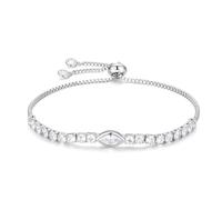 Braccialetti per donna,Bracciale in argento per donna Bracciale tennis con rombo per donna,Bracciale in cristallo Gioielli da donna Bracciale regolabile Regali di compleanno per lei con scatola