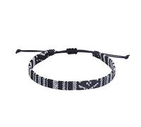 Braccialetti per donna Zirconia 3PCS Beach Bracciale Set Uomo e Donna Surfer Bracciale Uomo Tessuto Bohemian Estate Regolabile Uomo Fatto a mano Corda Caviglia Regalo, 7x7x2cm, Panno