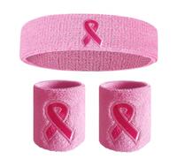 Braccialetti per il sudore, traspiranti, set di fasce per la sensibilizzazione contro il cancro, braccialetti per la sensibilizzazione sul cancro, braccialetti elastici da tennis per attività