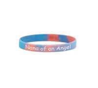 Braccialetti per la consapevolezza della perdita di un bambino, braccialetti commemorativi per aborto spontaneo, mamma papà di un angelo, Misura unica, Silicone, Nessuna pietra preziosa