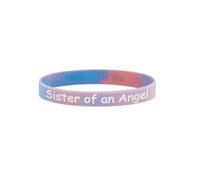 Braccialetti per la consapevolezza della perdita di un bambino, braccialetti commemorativi per aborto spontaneo, mamma papà di un angelo, Misura unica, Silicone, Nessuna pietra preziosa