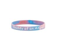 Braccialetti per la consapevolezza della perdita di un bambino, braccialetti commemorativi per aborto spontaneo, mamma papà di un angelo, Misura unica, Silicone, Nessuna pietra preziosa
