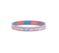 Braccialetti per la consapevolezza della perdita di un bambino, braccialetti commemorativi per aborto spontaneo, mamma papà di un angelo, Misura unica, Silicone, Nessuna pietra preziosa