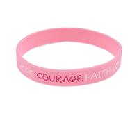 Braccialetti per la sensibilizzazione sul cancro al seno, braccialetti da donna personalizzati con nastro rosa con perline e supporto per il cancro al seno, braccialetti rosa, braccialetti fatti a
