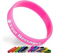 Braccialetti Personalizzabili Gomma,Braccialetto Personalizzati Bulk in Silicone Incisi per Eventi e Feste,Marketing e Sensibilizzazione,Regali per Coppie Uomini e Donne