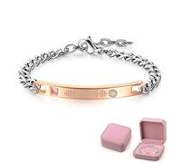Braccialetti personalizzati con codice Spotify di musica per coppie His Her King Queen Always Forever I Love You, Bracciali per coppie per uomo donna