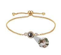 Braccialetti Personalizzati Con Foto All'interno, Bracciale di Proiezione Con Immagine Circolare per Donna Uomo, Regalo per la Festa della Mamma, Compleanni
