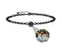 Braccialetti personalizzati con foto con foto all'interno, braccialetti di proiezione personalizzati con foto per donna uomo, bracciale con immagine circolare per la festa della mamma, compleanni