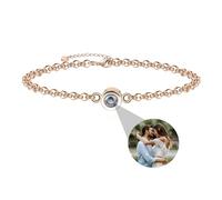 Braccialetti personalizzati con foto con foto all'interno, braccialetti di proiezione personalizzati con foto per donna uomo, bracciale con immagine circolare per la festa della mamma, compleanni