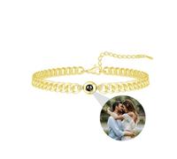 Braccialetti personalizzati con immagini all'interno, braccialetti di proiezione di foto personalizzati, bracciale con immagini circolari foto personalizzate per donne/uomini/famiglia/coppia/amici