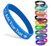 Braccialetti personalizzati in silicone con logo del testo Braccialetti in gomma personalizzati 1 confezione braccialetto in silicone personalizzato per eventi, sport, feste, matrimoni