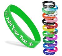 Braccialetti personalizzati in silicone con logo del testo Braccialetti in gomma personalizzati 1 confezione braccialetto in silicone personalizzato per eventi, sport, feste, matrimoni