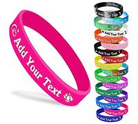 Braccialetti personalizzati in silicone con logo del testo Braccialetti in gomma personalizzati 1 confezione braccialetto in silicone personalizzato per eventi, sport, feste, matrimoni