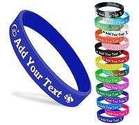 Braccialetti personalizzati in silicone con logo del testo Braccialetti in gomma personalizzati 100 confezione braccialetto in silicone personalizzato per eventi, sport, feste, matrimoni