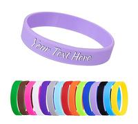 Braccialetti Personalizzati in Silicone - Incide il Tuo Messaggio per Eventi, Supporto, Matrimonio, Motivazione, Consapevolezza
