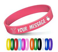 Braccialetti personalizzati in silicone sfusi con messaggio di testo Braccialetti in gomma personalizzati Braccialetti personalizzati per eventi, motivazione, raccolte fondi, consapevolezza