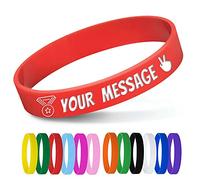 Braccialetti personalizzati in silicone sfusi con messaggio di testo Braccialetti in gomma personalizzati Braccialetti personalizzati per eventi, motivazione, raccolte fondi, consapevolezza