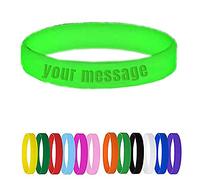 Braccialetti personalizzati in silicone sfusi con messaggio di testo Braccialetti in gomma personalizzati Braccialetti personalizzati per eventi, motivazione, raccolte fondi, consapevolezza