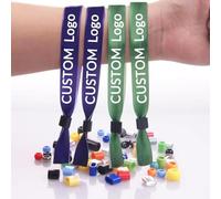 Braccialetti personalizzati per eventi in tessuto braccialetti colorati per distanziamento sociale braccialetti in tessuto con logo personalizzato per feste di nozze (200 pezzi)