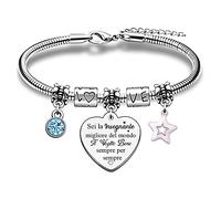 Braccialetti Polso Insegnanti Donna Bracciale Regali Festa Dell'Insegnante Studenti Laurea Grazie Meastra Natale Pensionamento Apprezzare Settimana Della Squadra Sei La Insegnante Migliore Del Mondo